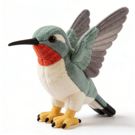 Vivid & Colorful-feathered Hummingbird Plush Doll