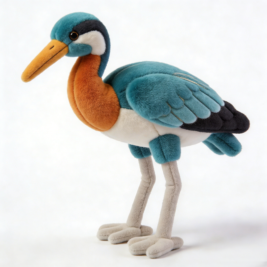 Colorful-feathered Heron Plush Doll