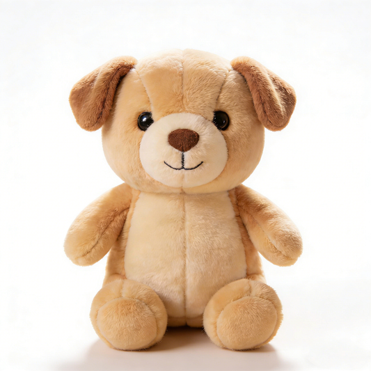 Soft and adorable light brown puppy plush toy